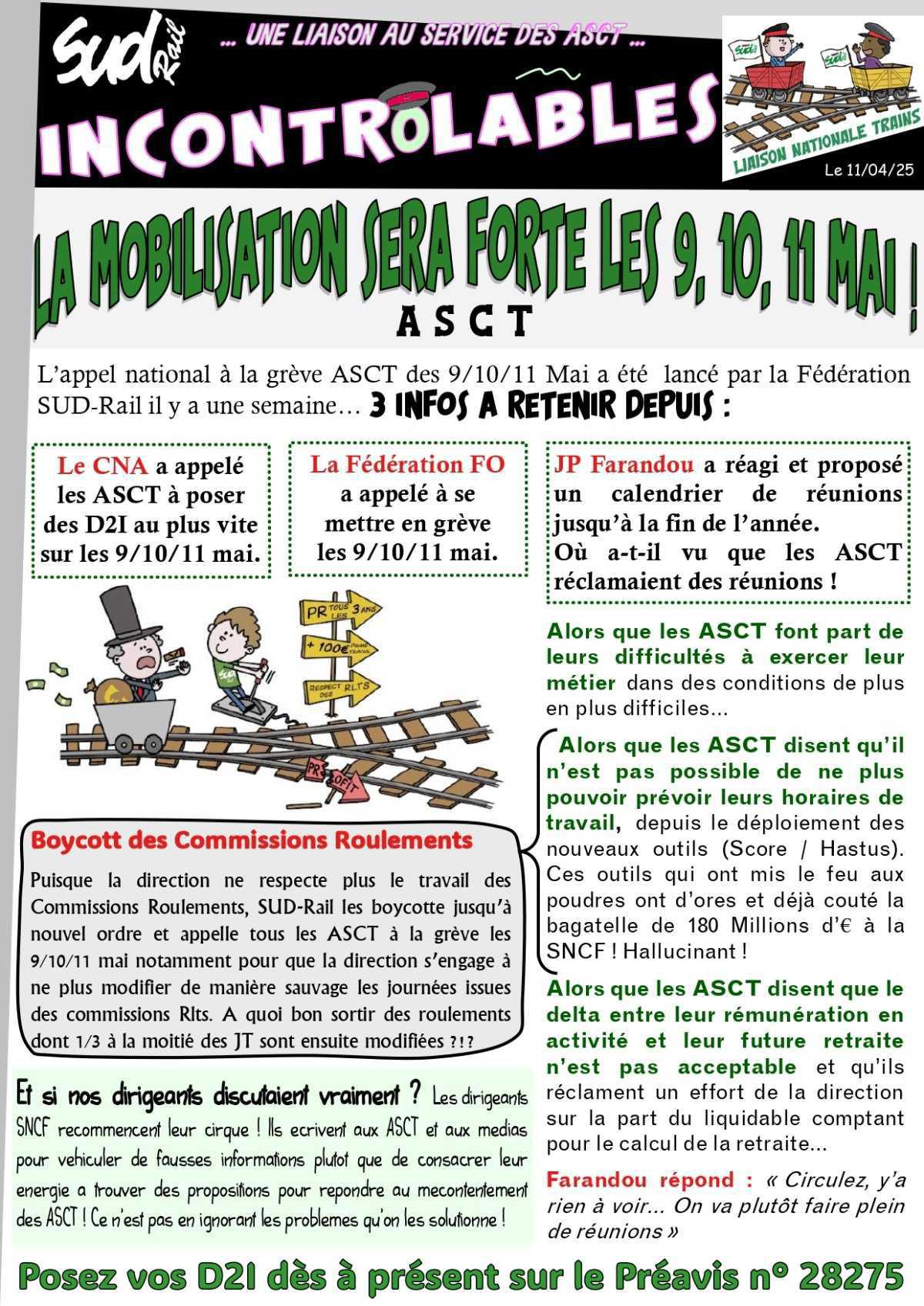 SUD-Rail // La mobilisation des contrôleurs sera forte les 9, 10 et 11 mai !