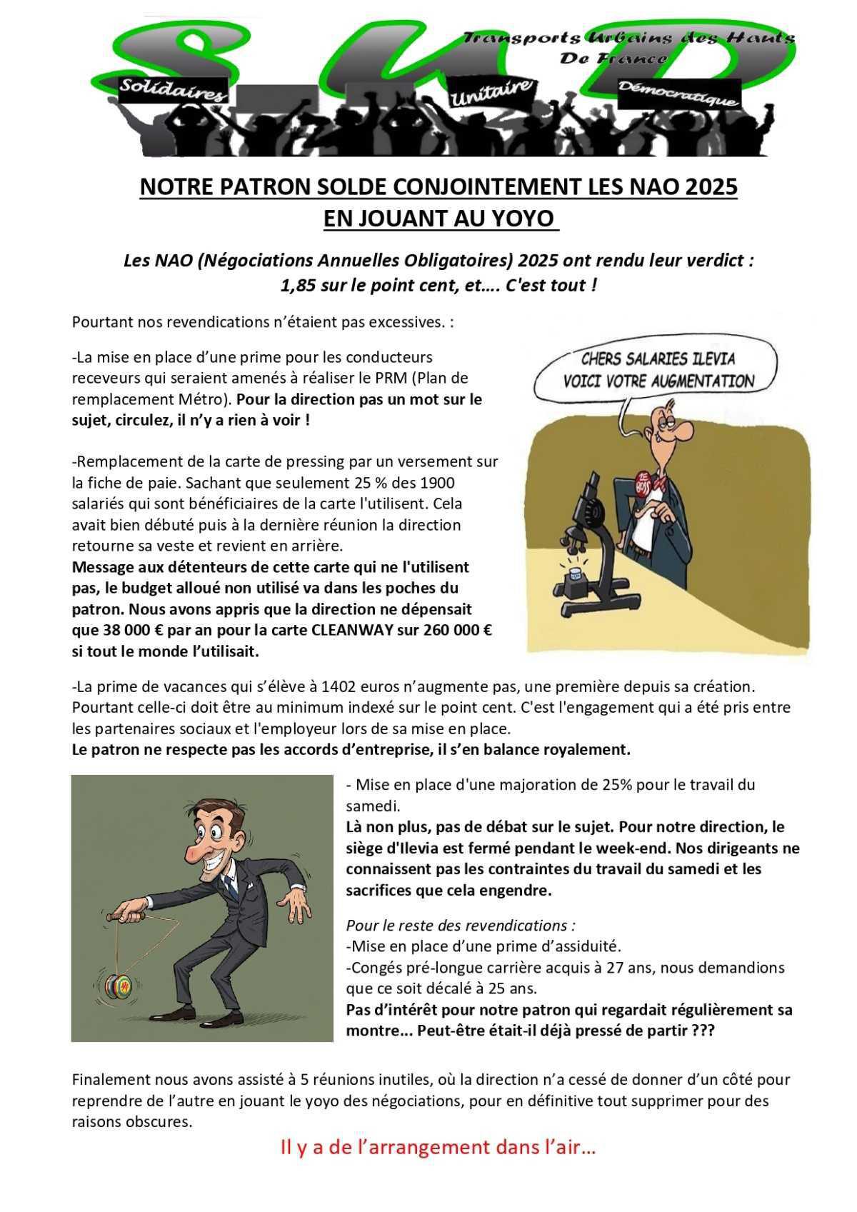 SUD KEOLIS ILEVIA // Tract NAO 2025