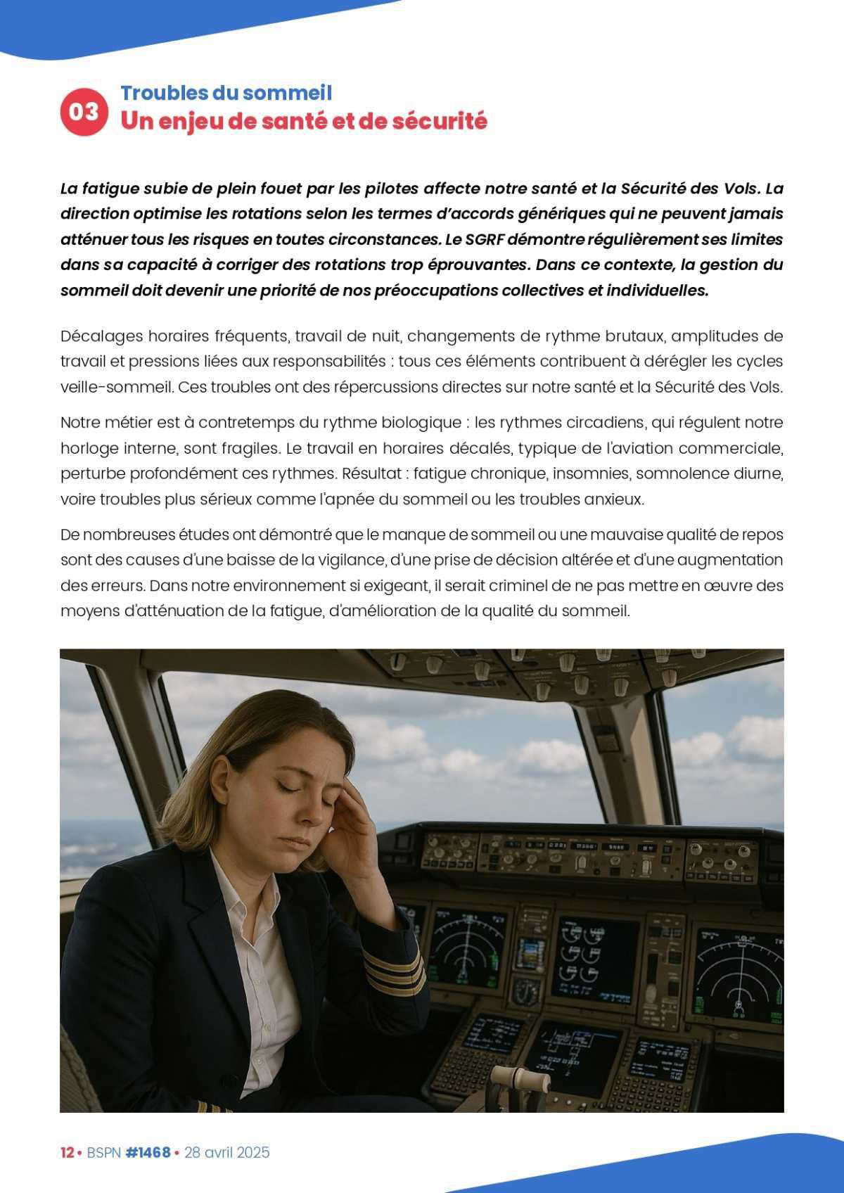 ALTER // Bulletin Syndical du Personnel Naviguant # 1468 du 28 avril 2025