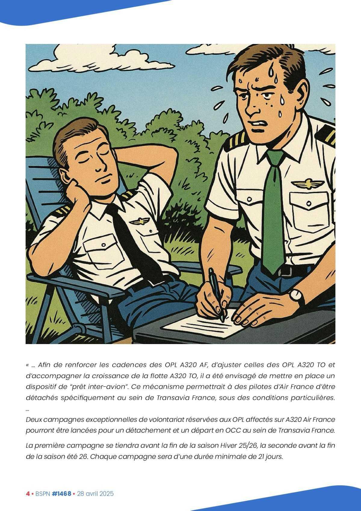 ALTER // Bulletin Syndical du Personnel Naviguant # 1468 du 28 avril 2025