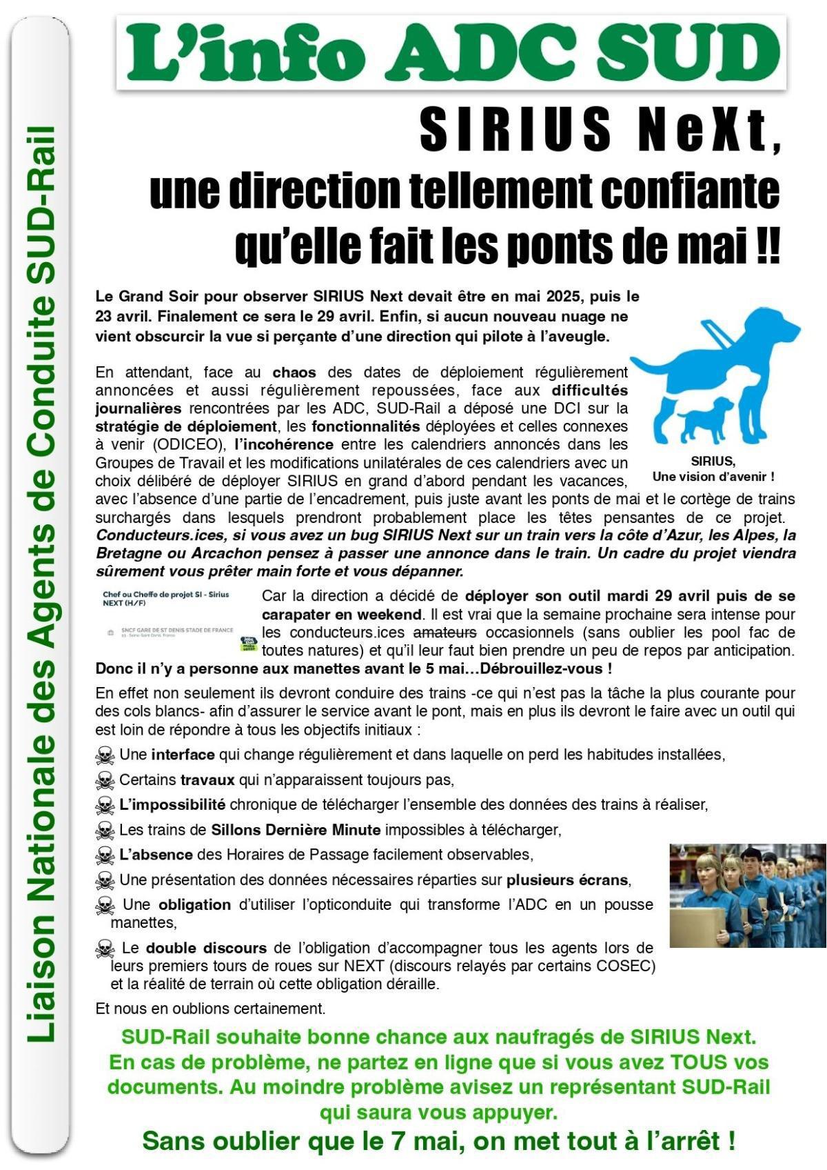 L'Info ADC SUD-Rail // Bonne chance aux naufragés de SIRIUS 