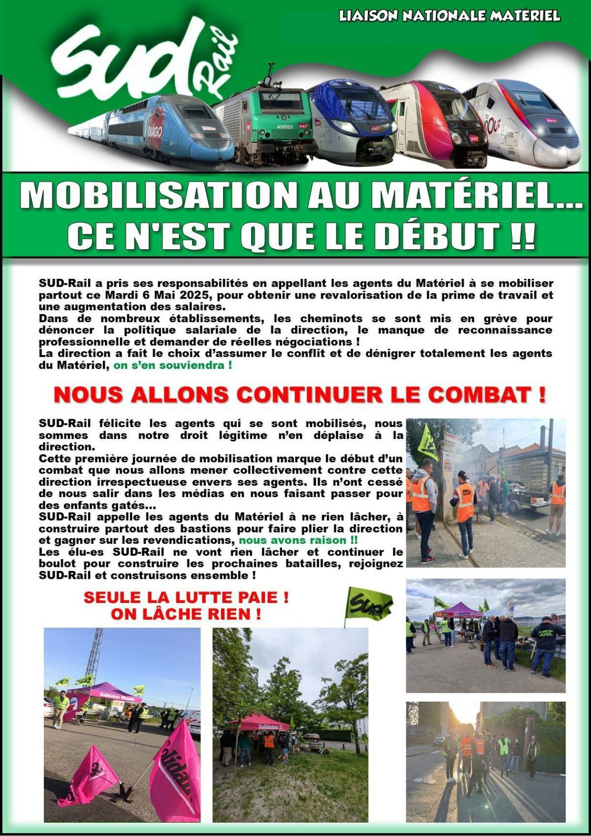 SUD-Rail // Mobilisation du Matériel, ce n'est que le début !