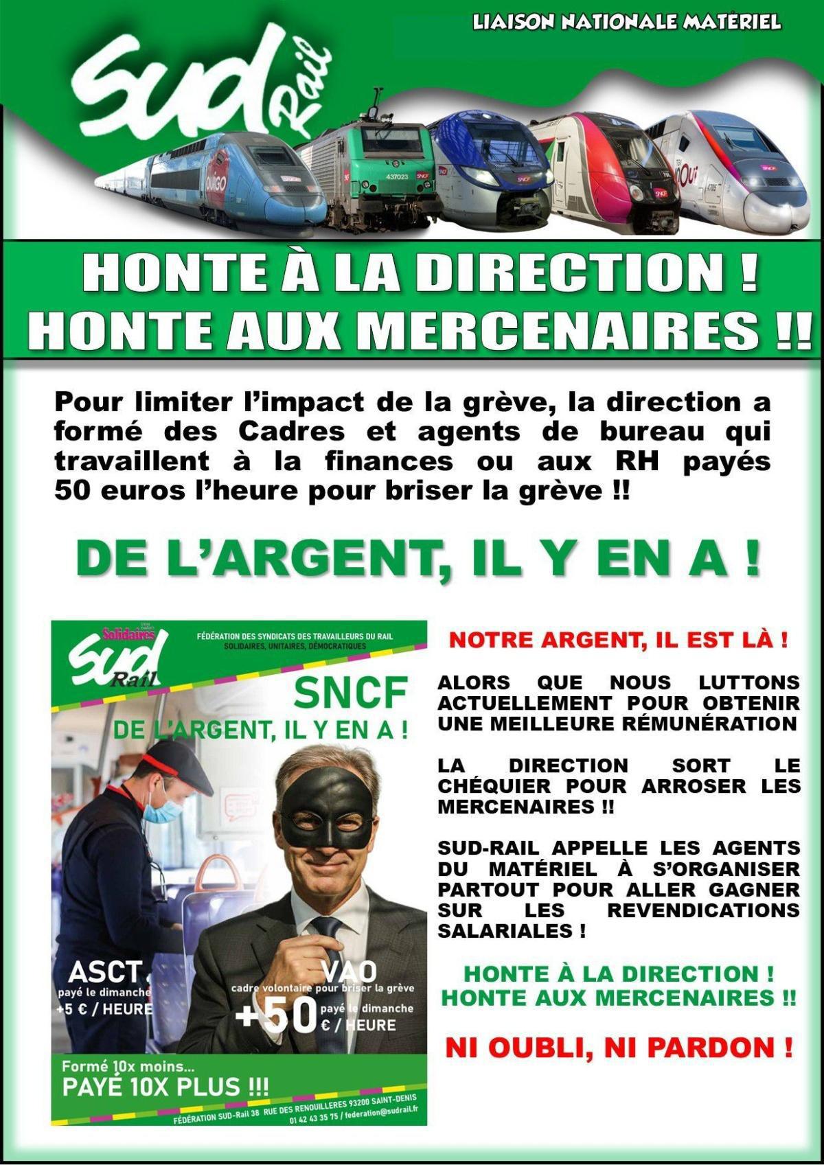 SUD-Rail // Honte à la Direction , honte aux mercenaires !