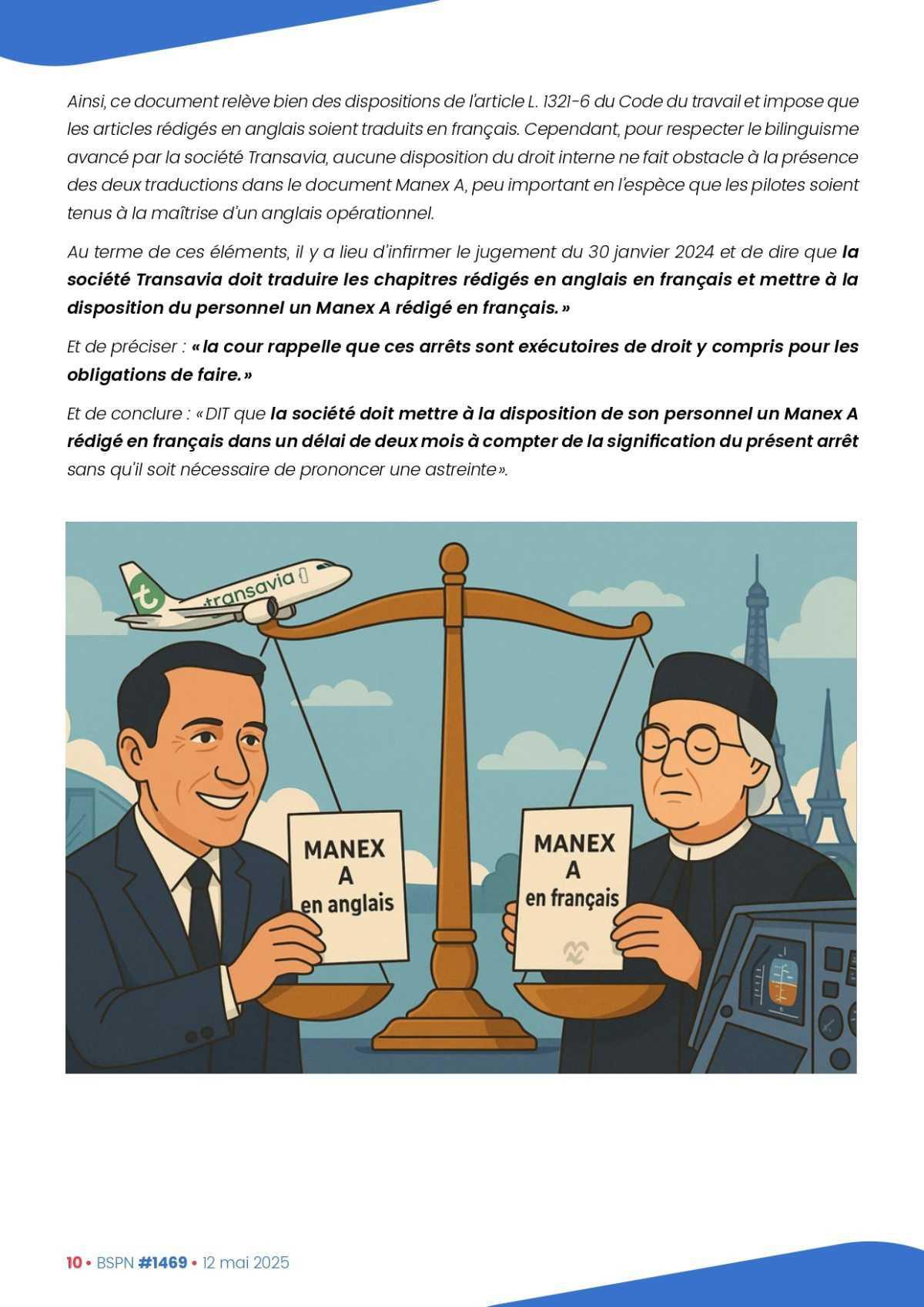 ALTER // Bulletin Syndical du Personnel Naviguant # 1469 du 12 mai 2025
