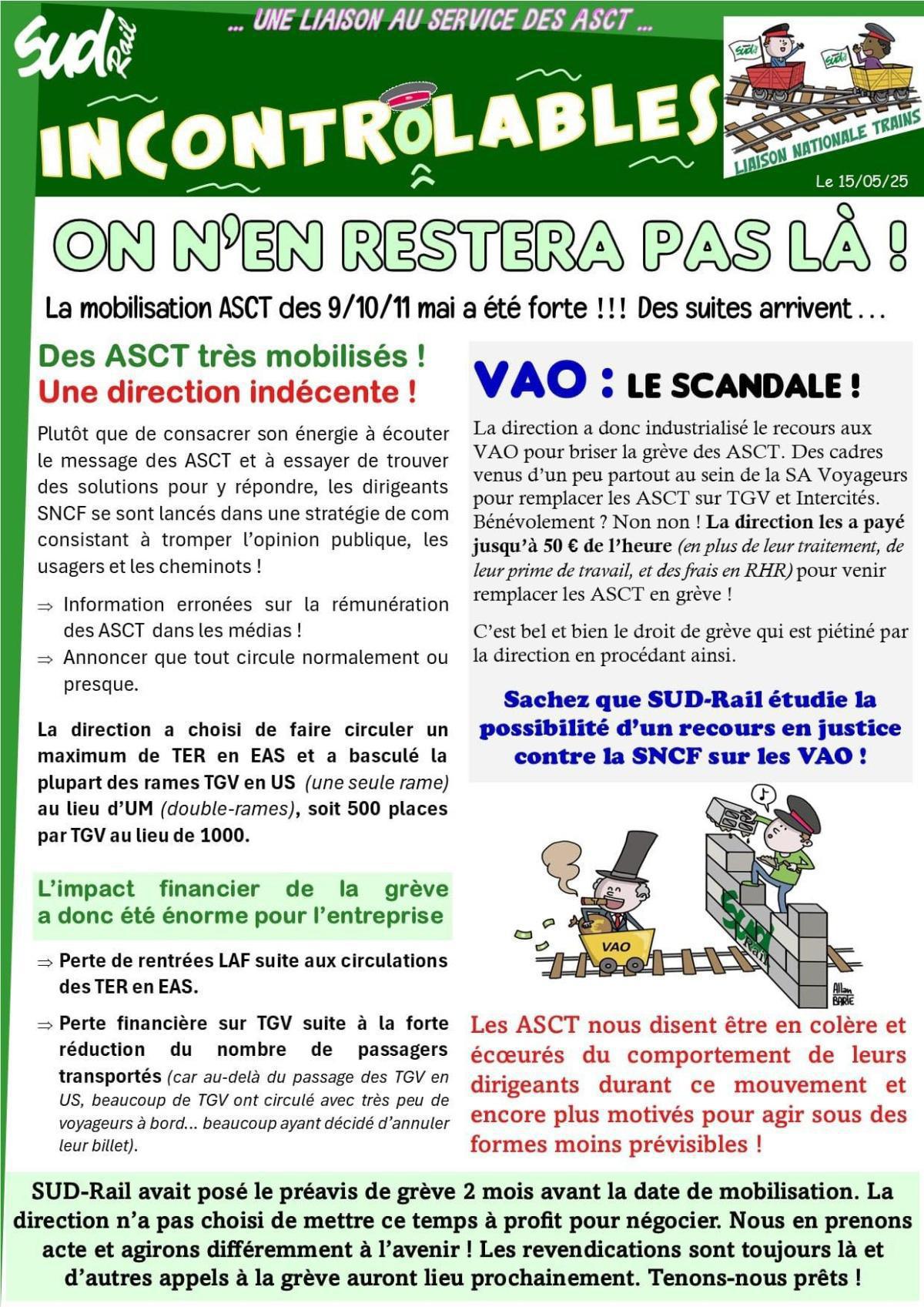 SUD-Rail // Incontrôlables : On n'en restera pas là !