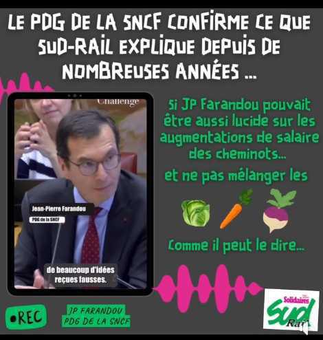 Vidéo // Le PDG de la SNCF confirme ce que SUD-Rail explique depuis de nombreuses années