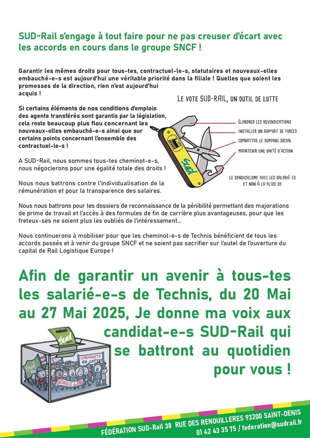 SUD-Rail // TECHNIS, une élection pas comme les autres !
