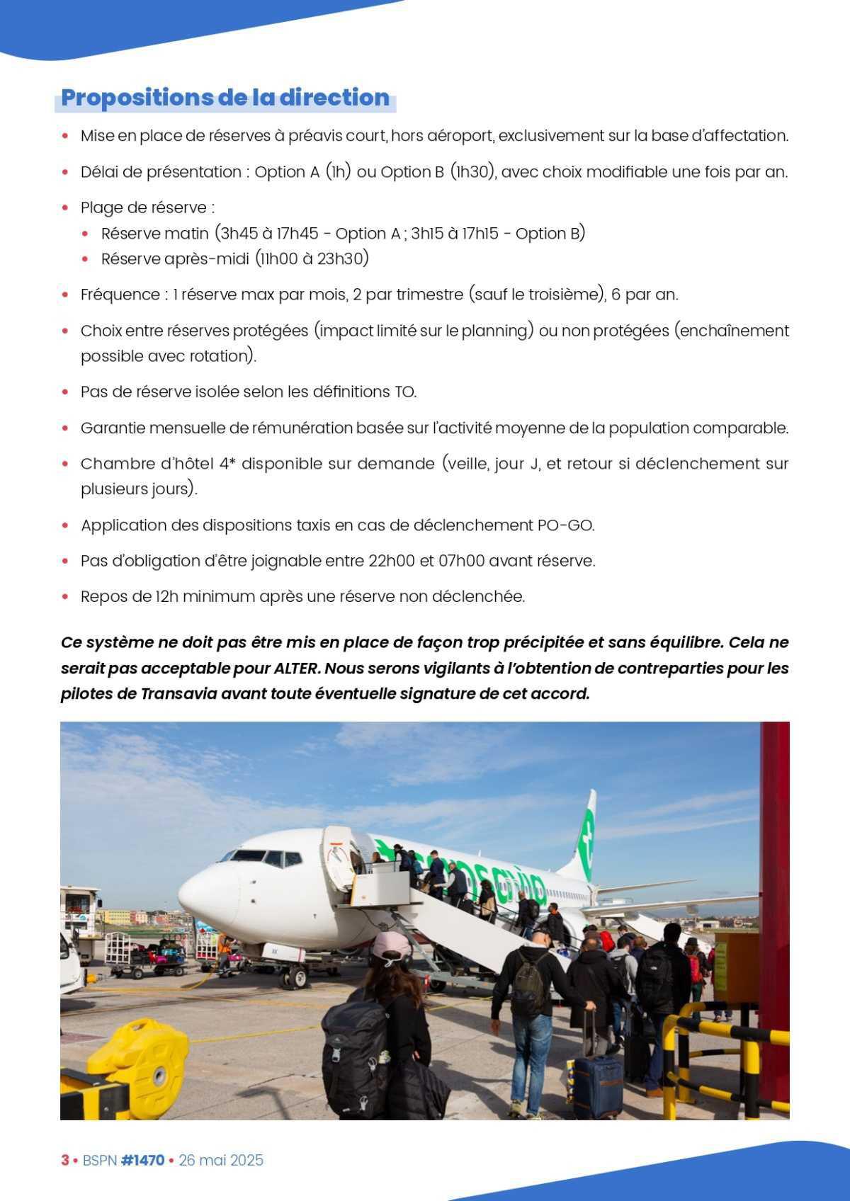 ALTER // Bulletin Syndical du Personnel Naviguant #1470 du 27 mai 2025