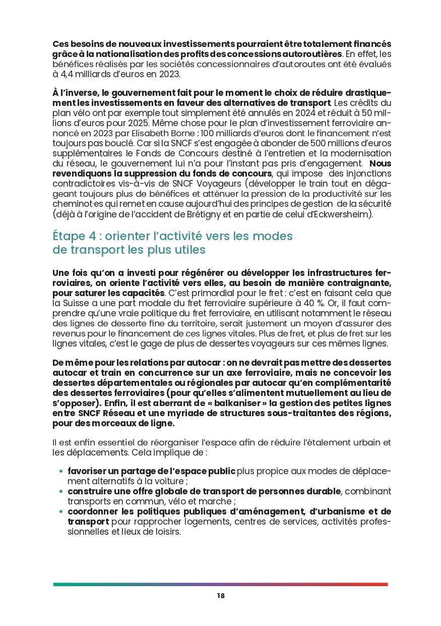 Alliance Écologique et Sociale // Moins de routes, plus de trains