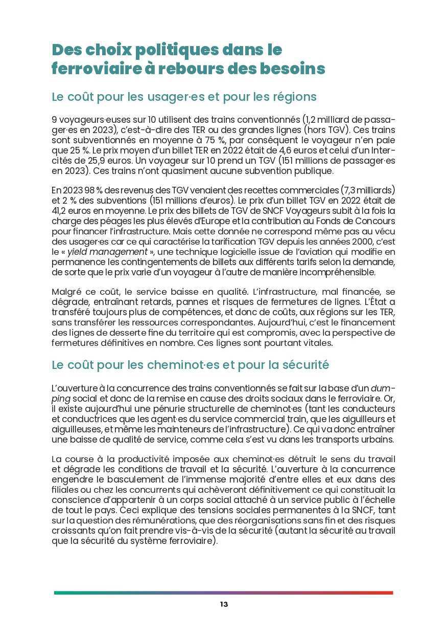 Alliance Écologique et Sociale // Moins de routes, plus de trains