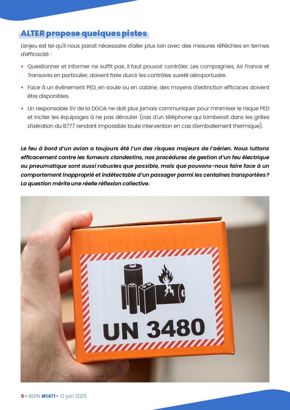 ALTER // Bulletin Syndical du Personnel Naviguant du 11 juin 2025