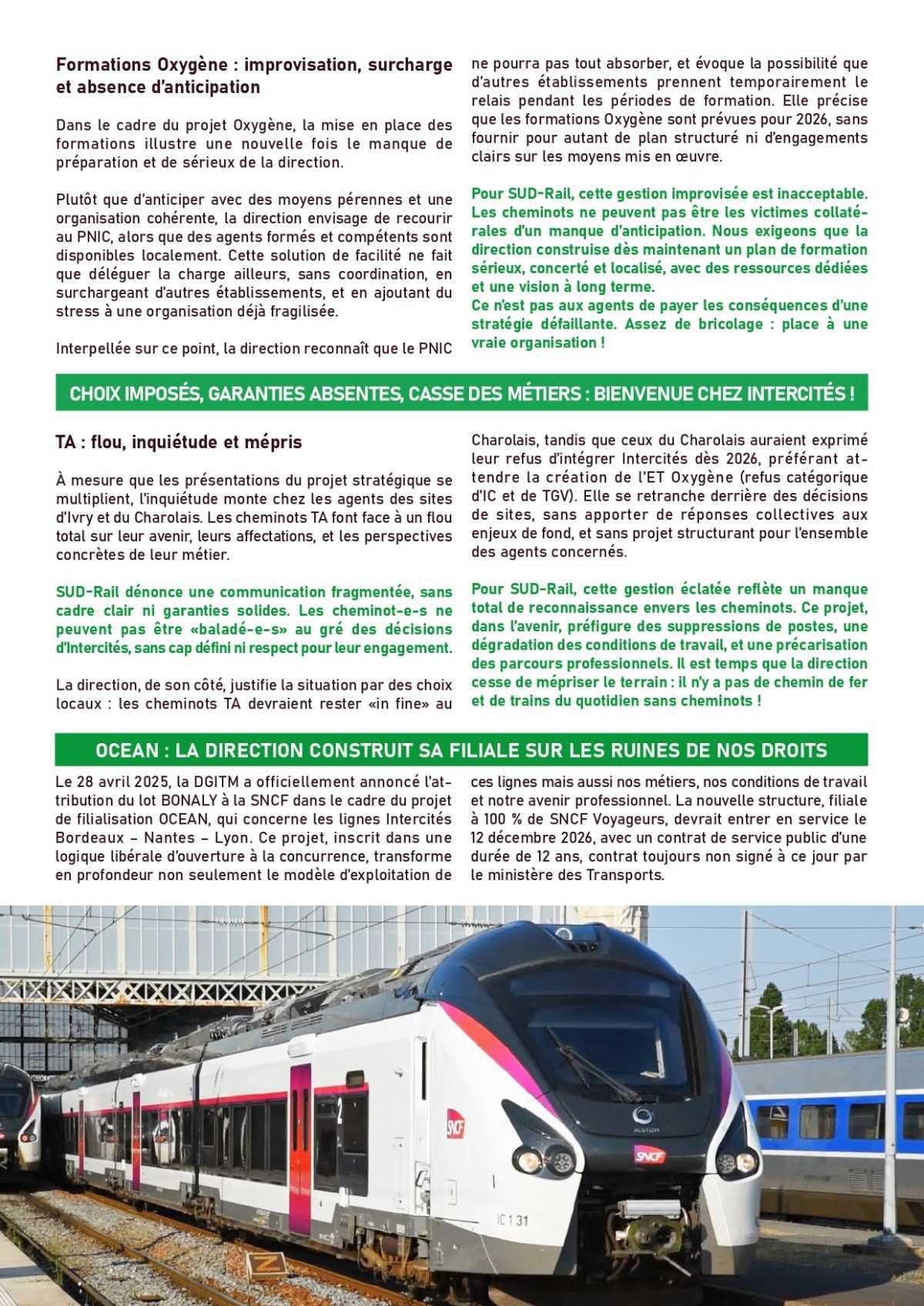 SUD-Rail // Intercités, avec la concurrence, le dumping social !
