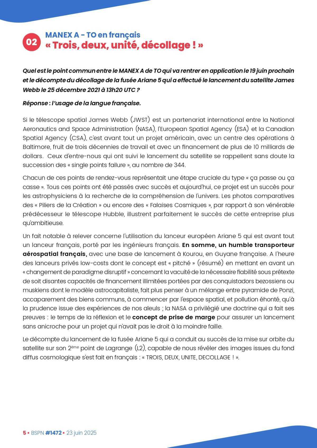 ALTER // Bulletin Syndical du Personnel Naviguant # 1472 du 23 juin 2025