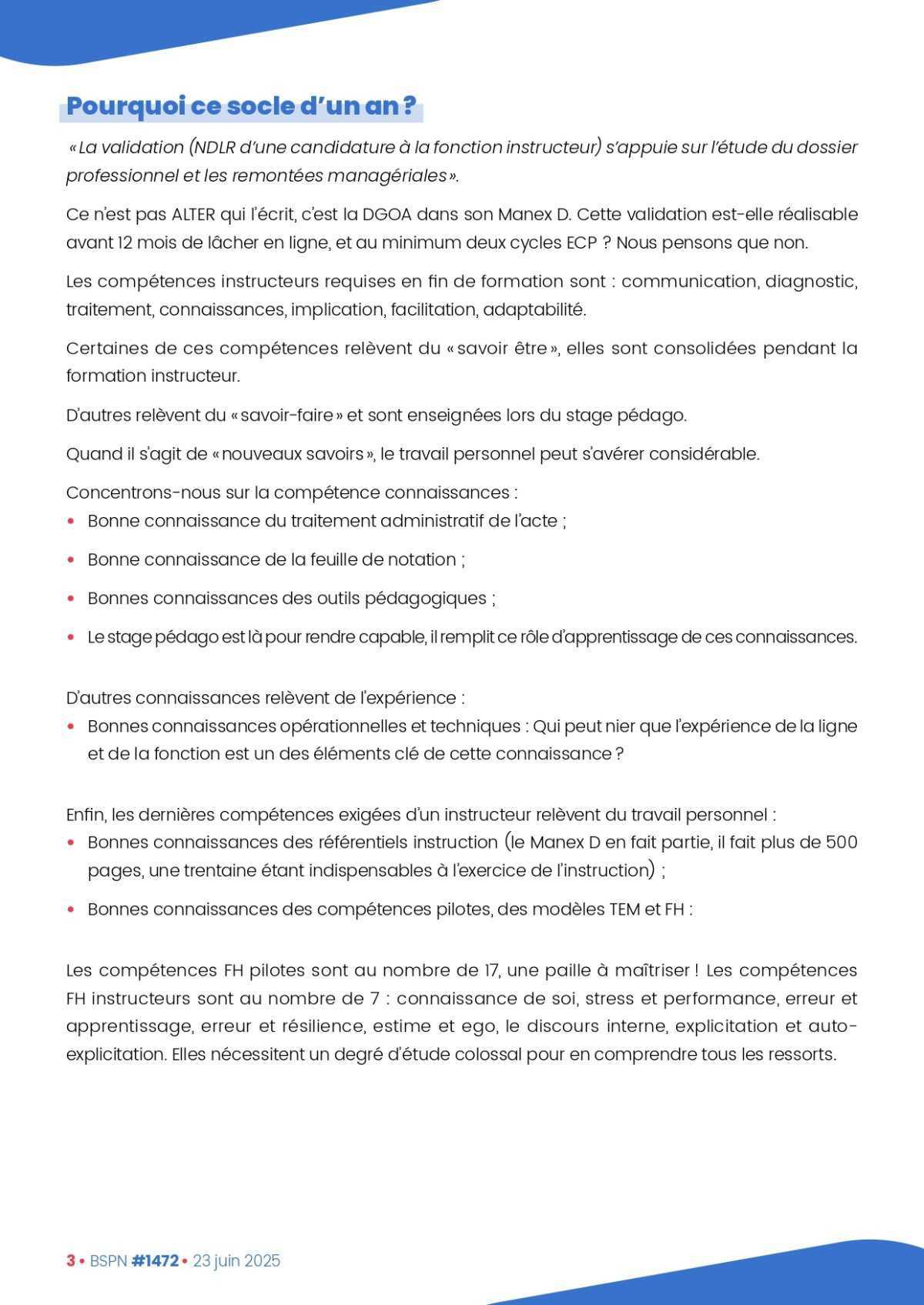 ALTER // Bulletin Syndical du Personnel Naviguant # 1472 du 23 juin 2025