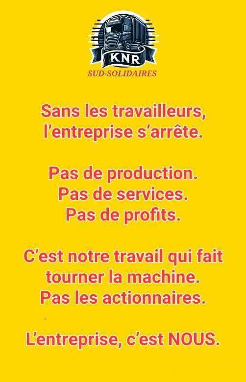 SUD Kuehne Nagel Road // Sans les travailleurs, l'entreprise s'arrête !