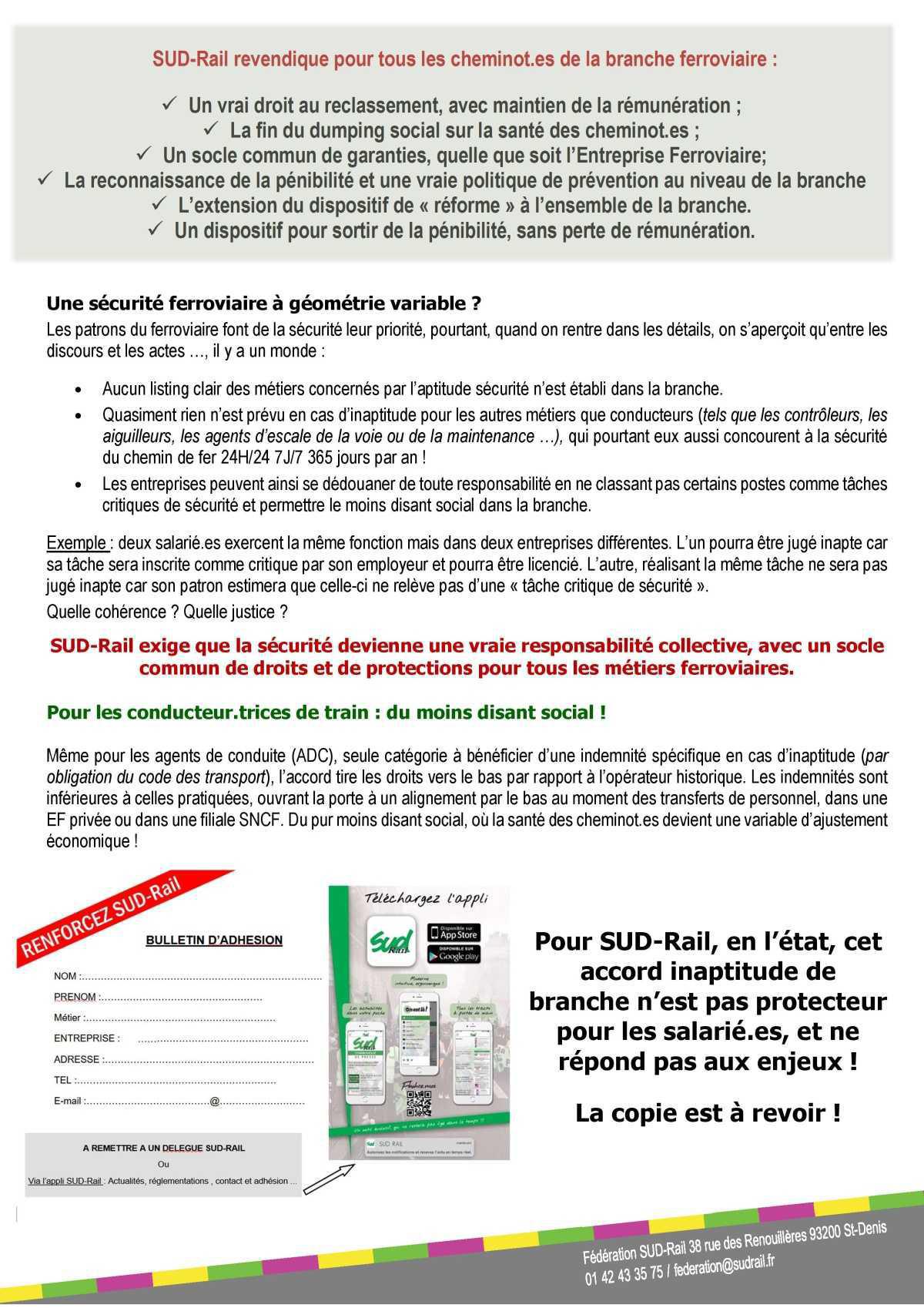 SUD-Rail // CCN : Inapte aujourd'hui, licencié demain !