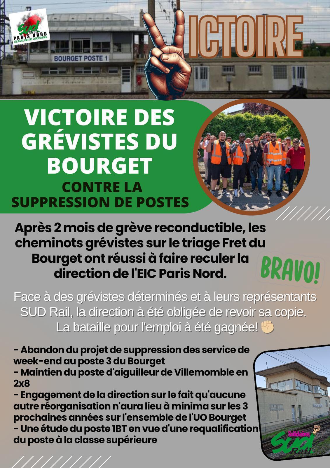 SUD-Rail // Victoire des grévistes du Bourget !