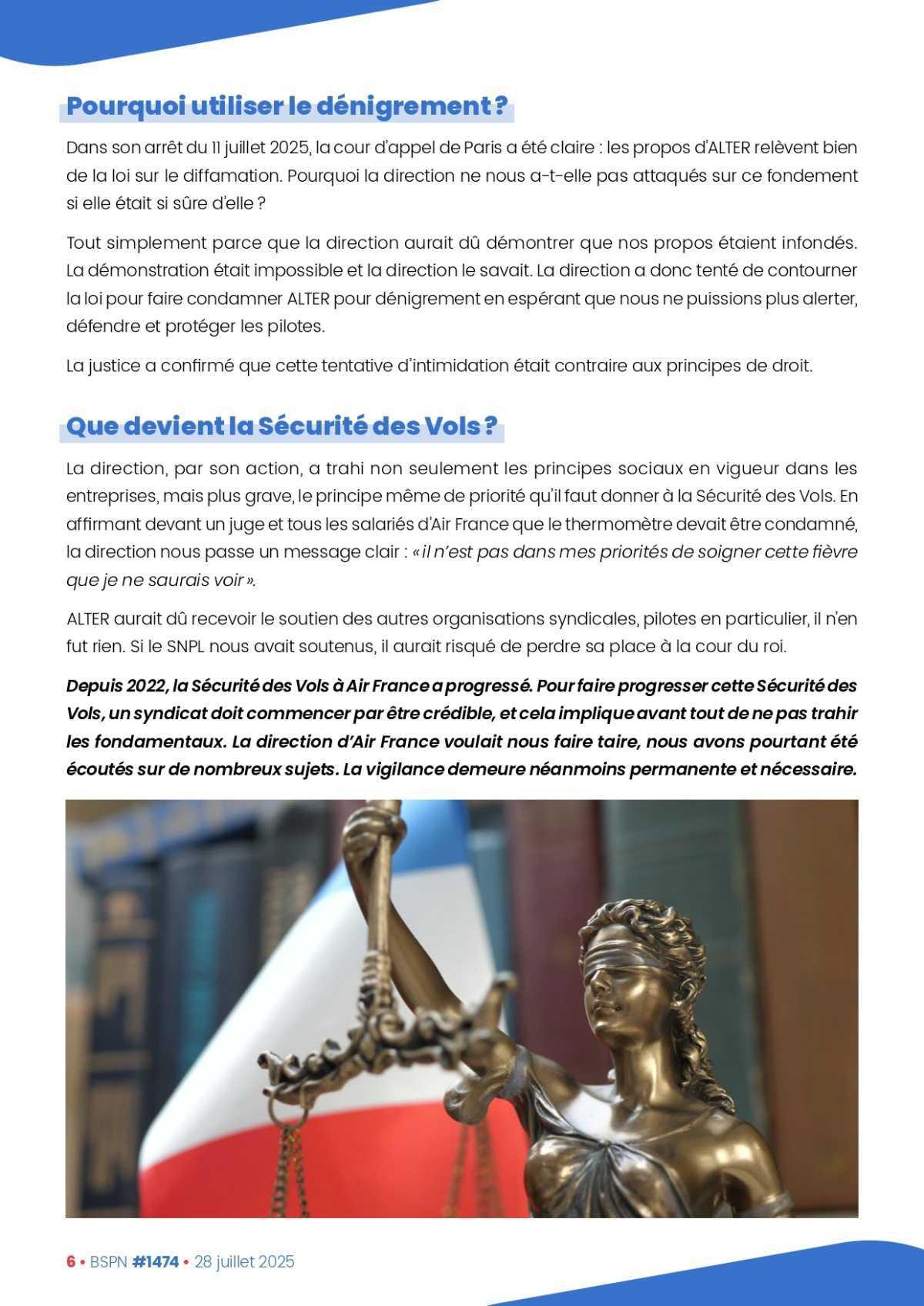 ALTER // Bulletin Syndical du Personnel Naviguant # 1474