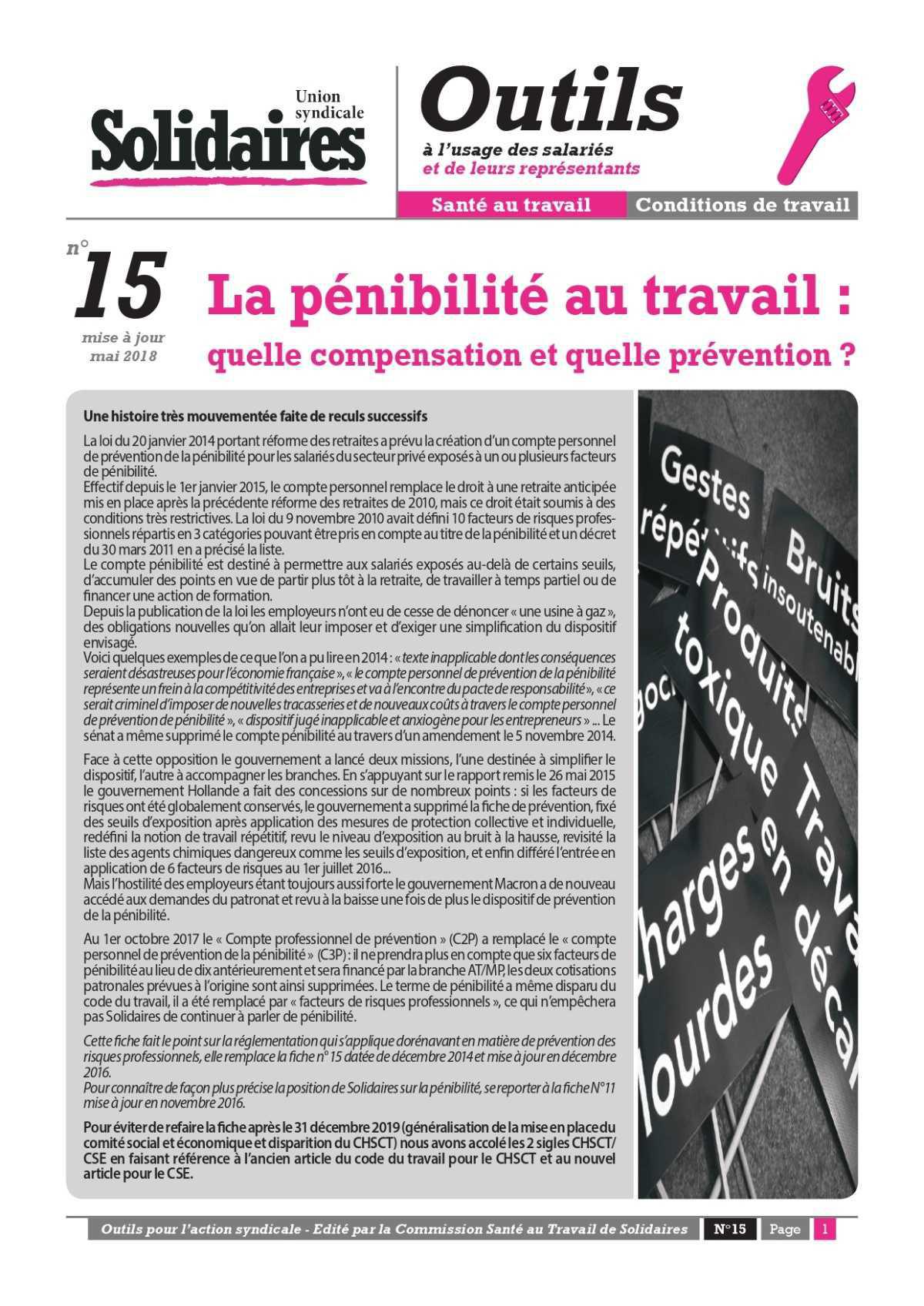 La pénibilité au travail, quelle prise en compte syndicale ?