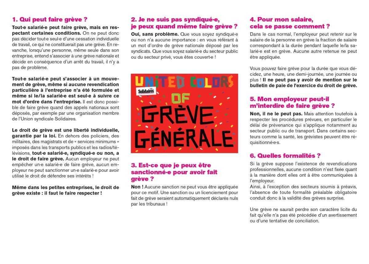 Solidaires // Le droit de grève en 8 questions
