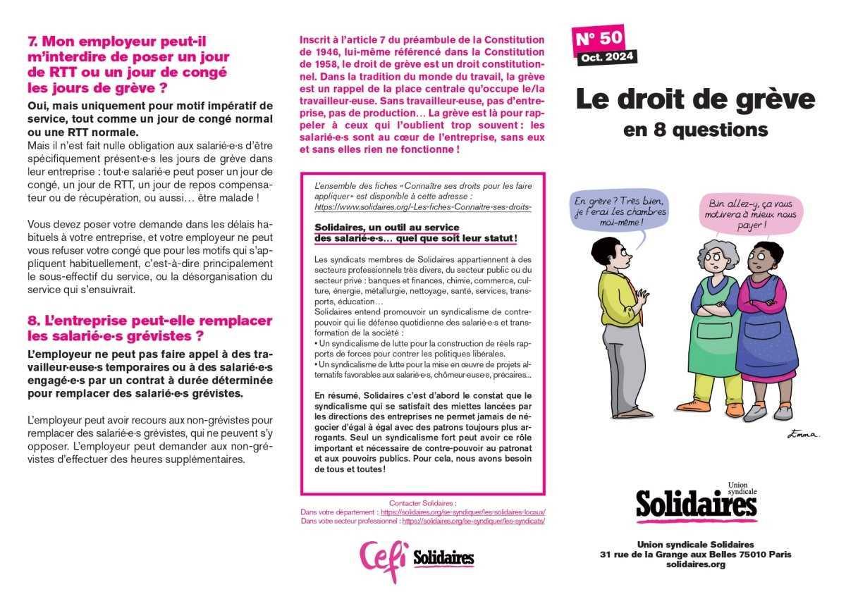 Solidaires // Le droit de grève en 8 questions