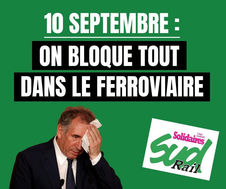 SUD-Rail // le 10 septembre, on bloque tout dans le ferroviaire !