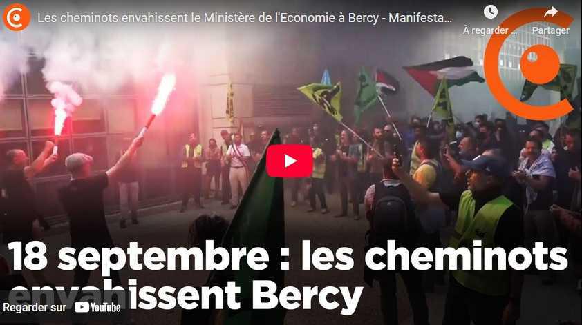 Vidéo // 18 septembre : les cheminots envahissent Bercy !