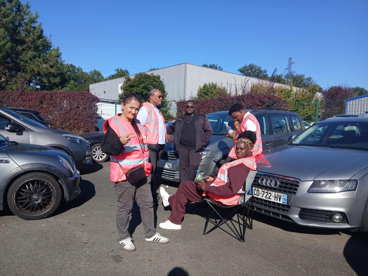 Vidéos/photos piquet de grève SUD à Transdev Pays de Fontainebleau le 18/09