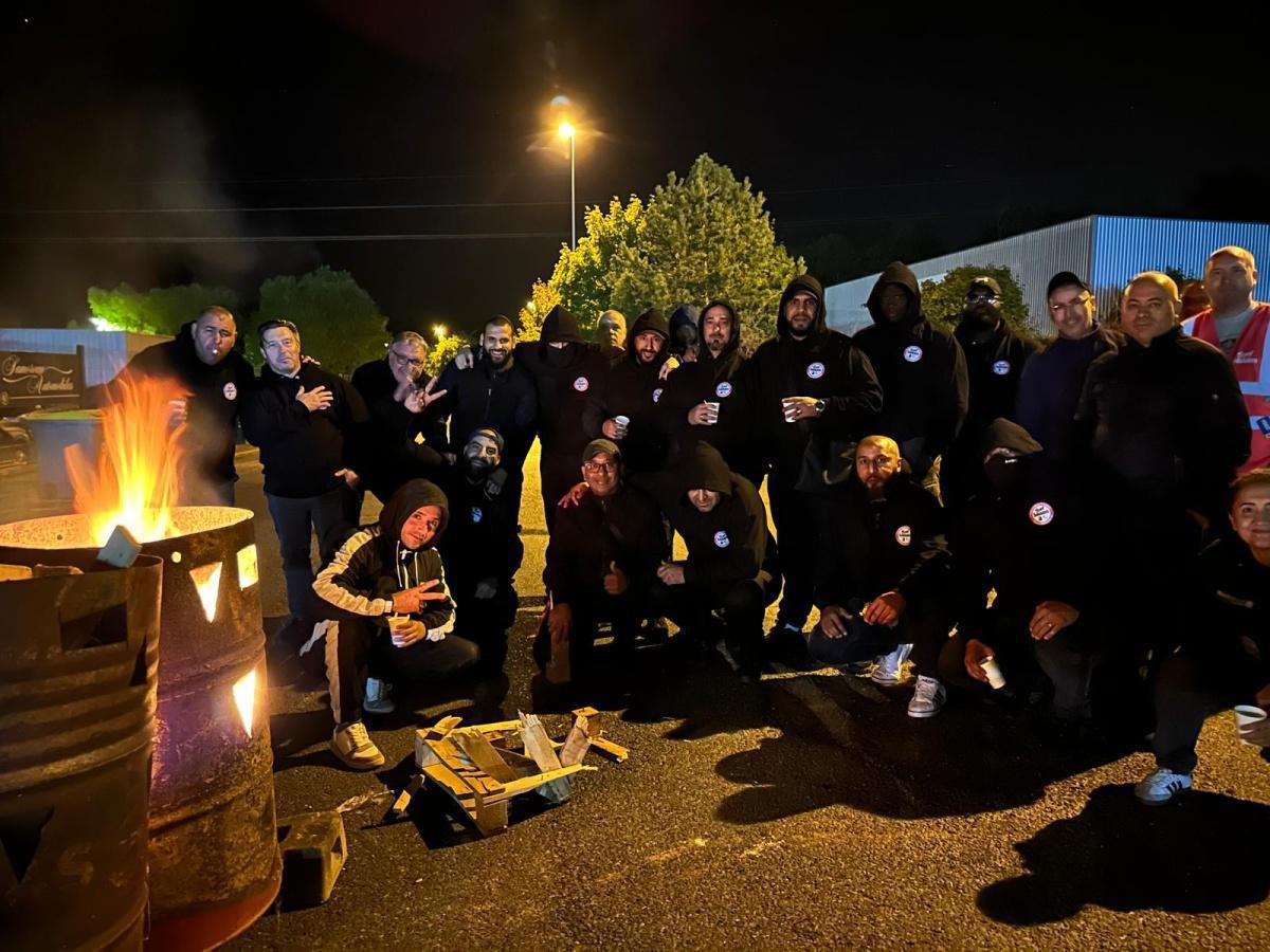 Vidéos/photos piquet de grève SUD à Transdev Pays de Fontainebleau le 18/09