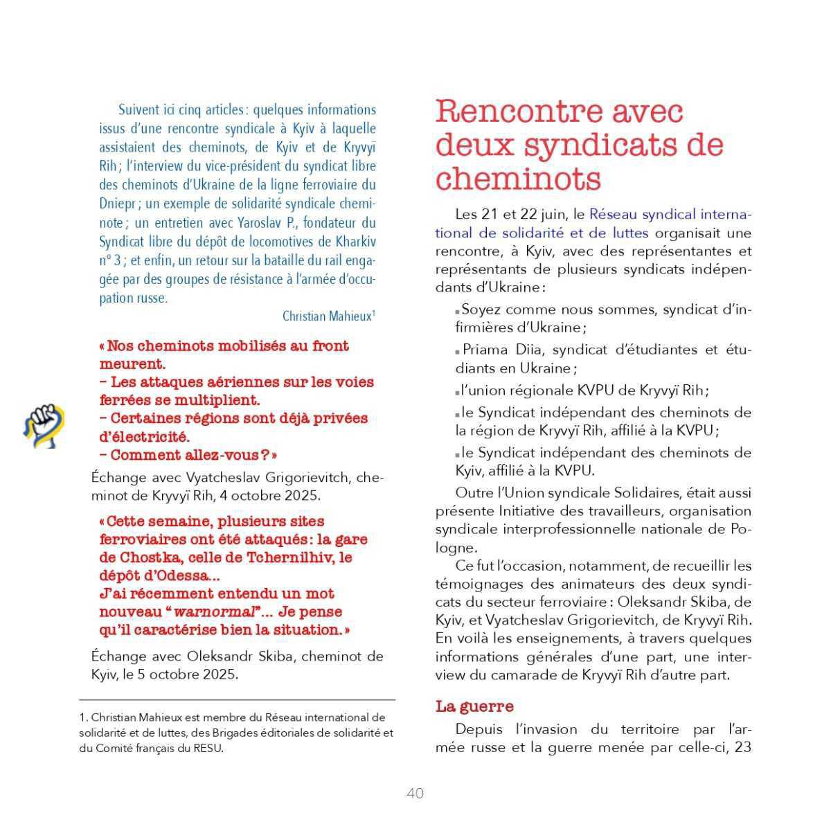 Soutien à l'Ukraine résistante // La bataille du Rail