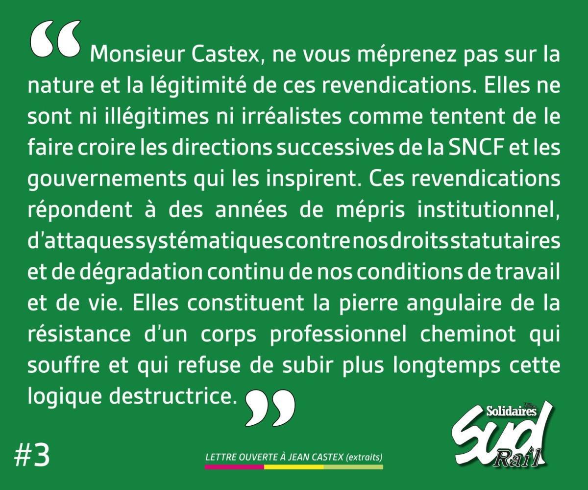 SUD-Rail // Lettre ouverte à Jean Castex