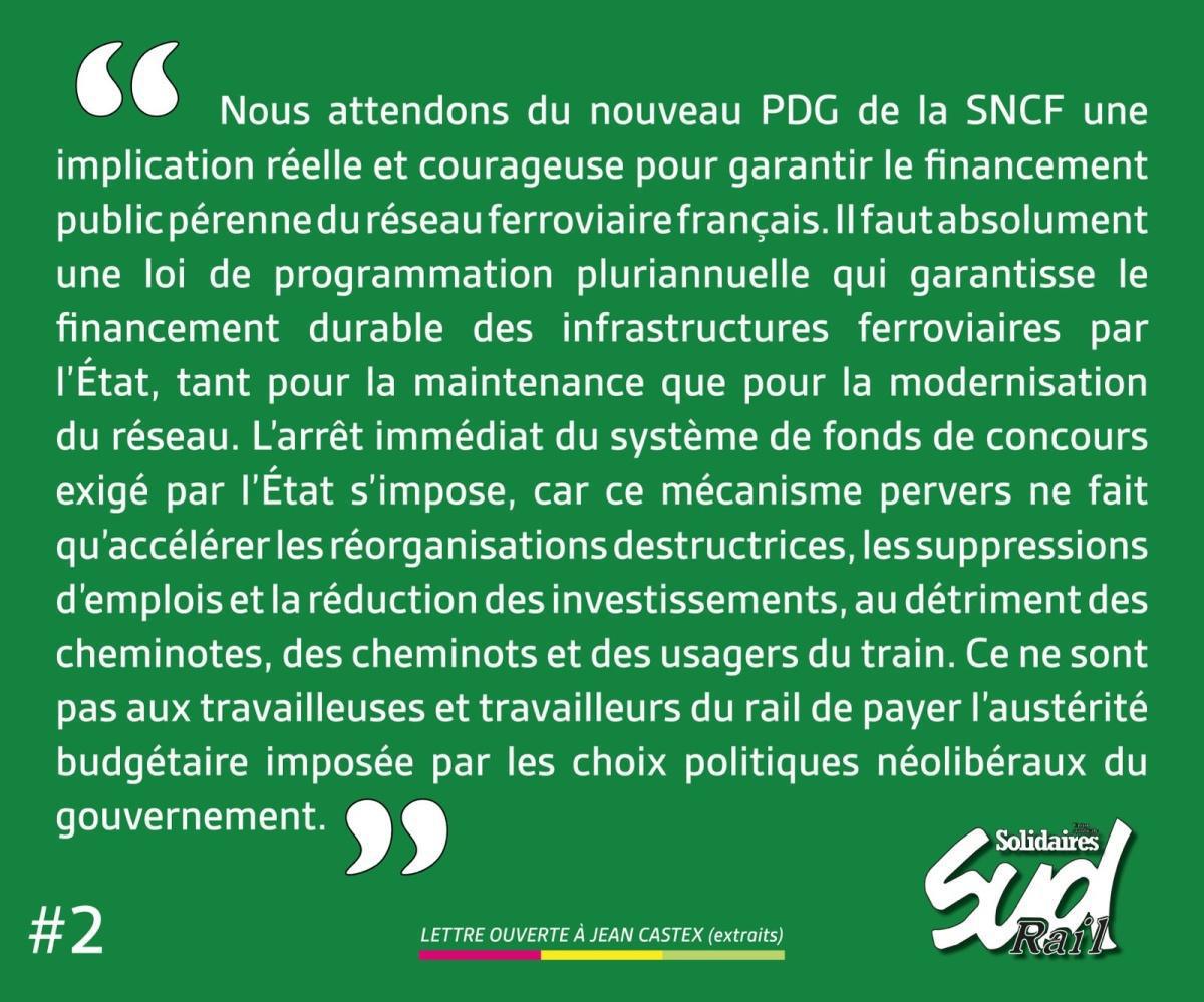 SUD-Rail // Lettre ouverte à Jean Castex