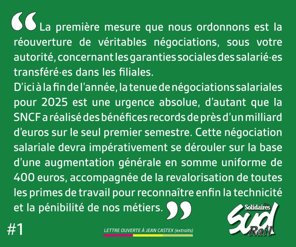 SUD-Rail // Lettre ouverte à Jean Castex