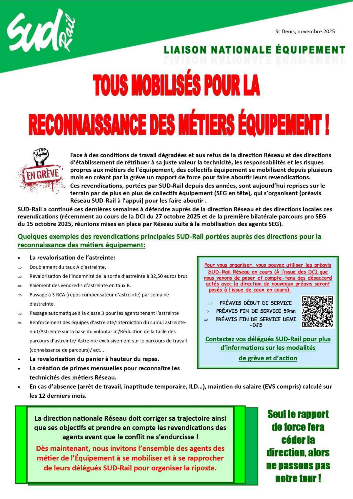 SUD-Rail // Mobilisés pour la reconnaissance des métiers