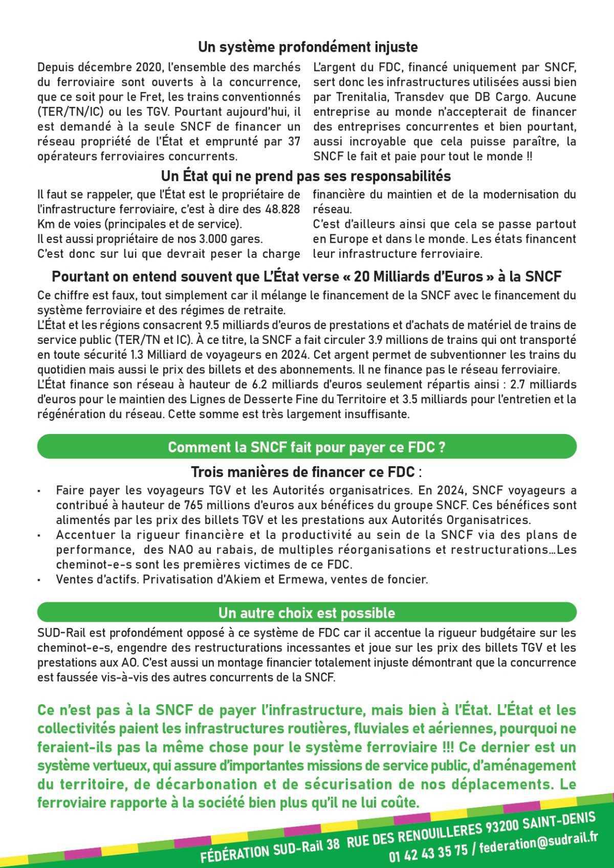 SUD-Rail // Le fond de concours, ou la SNCF devient la vache à lait 
