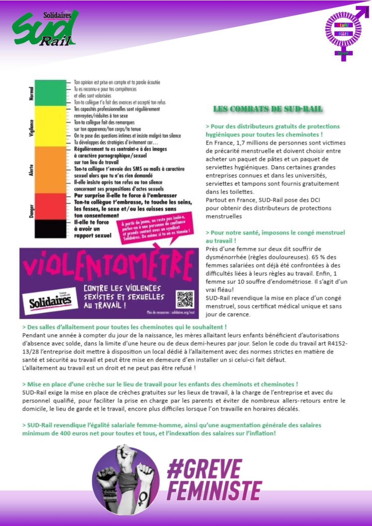 SUD-Rail // 25 novembre : journée internationale de lutte contre les violences faites aux femmes
