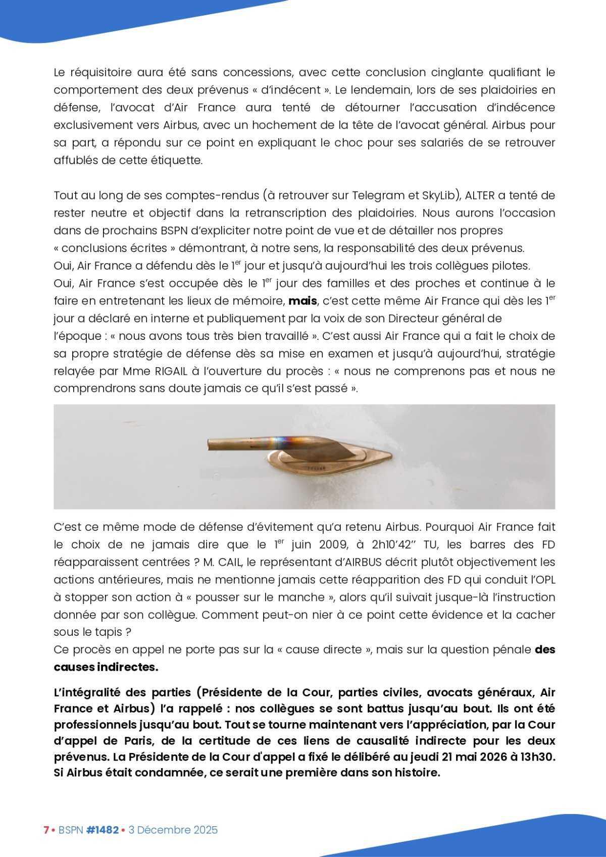 ALTER // Bulletin Syndical du Personnel Naviguant # 1482 