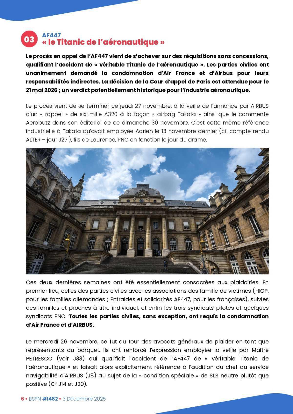 ALTER // Bulletin Syndical du Personnel Naviguant # 1482 