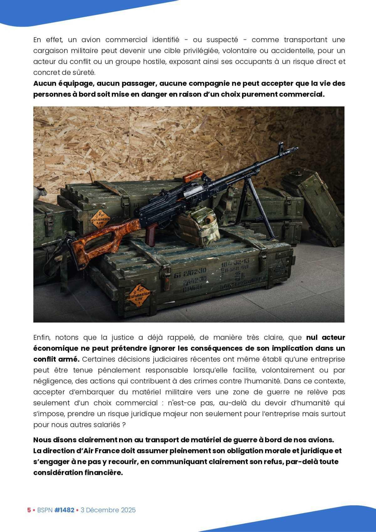 ALTER // Bulletin Syndical du Personnel Naviguant # 1482 