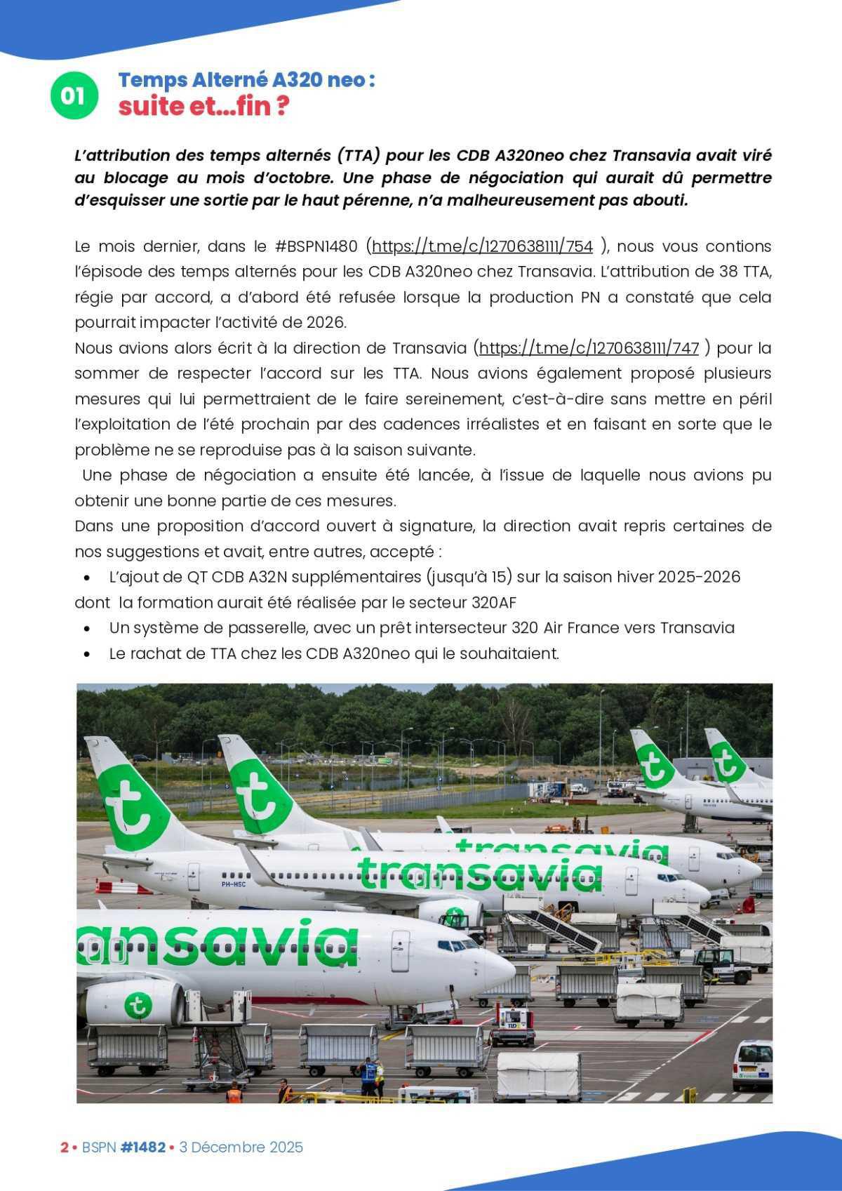 ALTER // Bulletin Syndical du Personnel Naviguant # 1482 