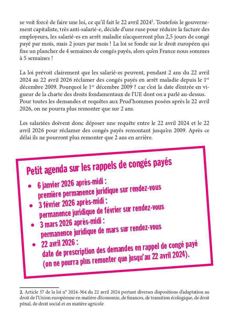 Vous avez eu des arrêts maladie ? Réclamez vos jours de congés !