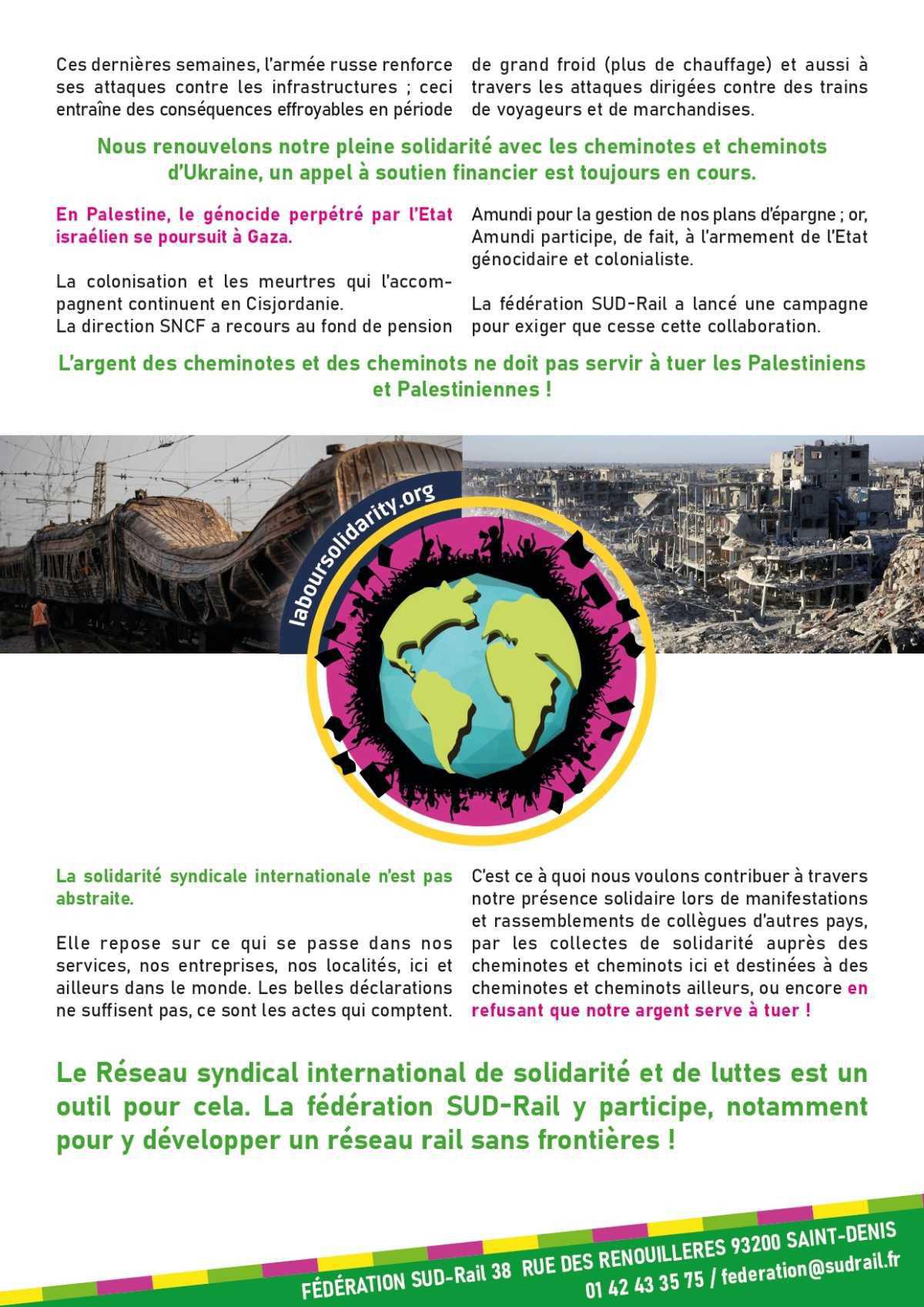 SUD-Rail // Notre syndicalisme cheminot est international !