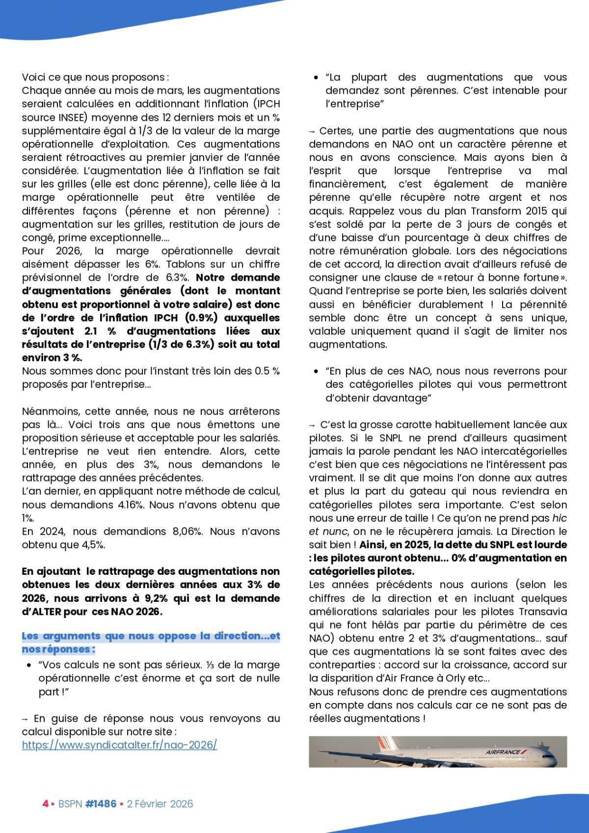 ALTER // Bulletin Syndical du Personnel Naviguant # 1486