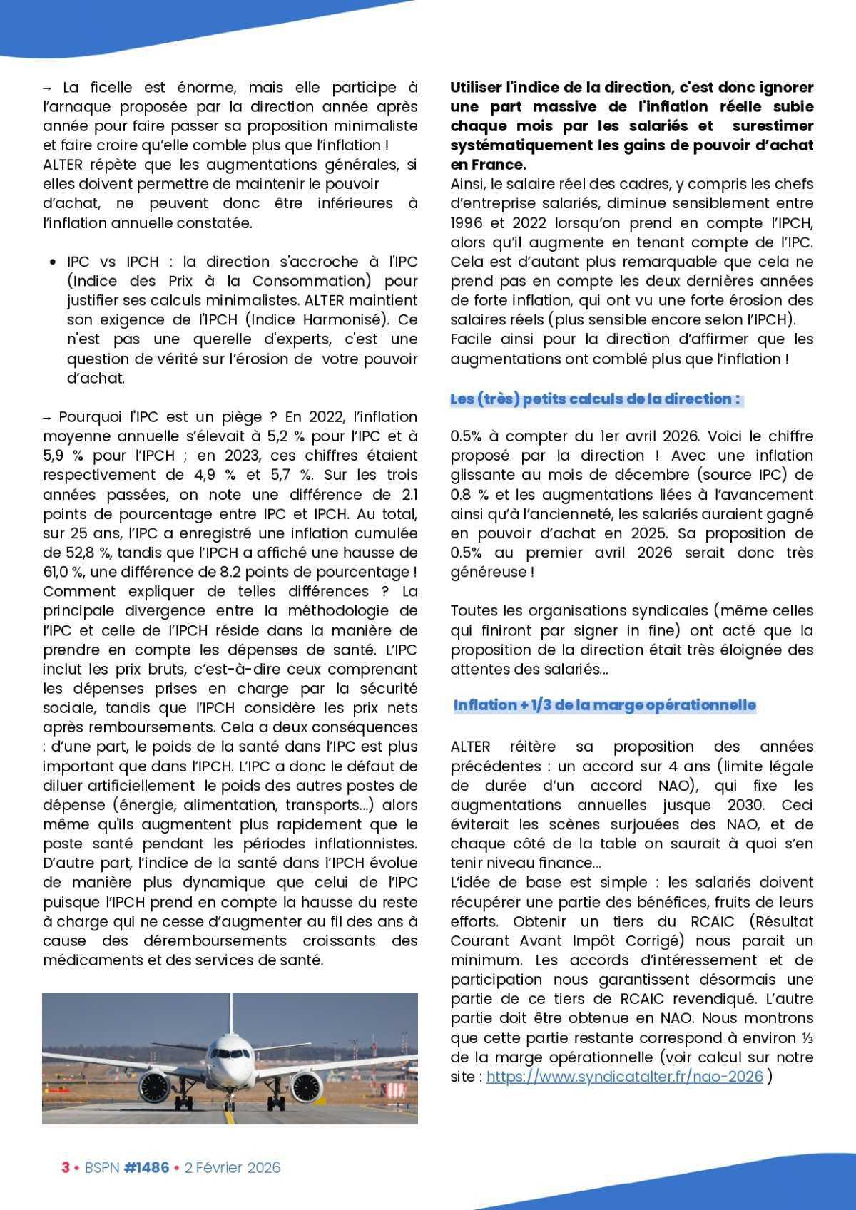 ALTER // Bulletin Syndical du Personnel Naviguant # 1486