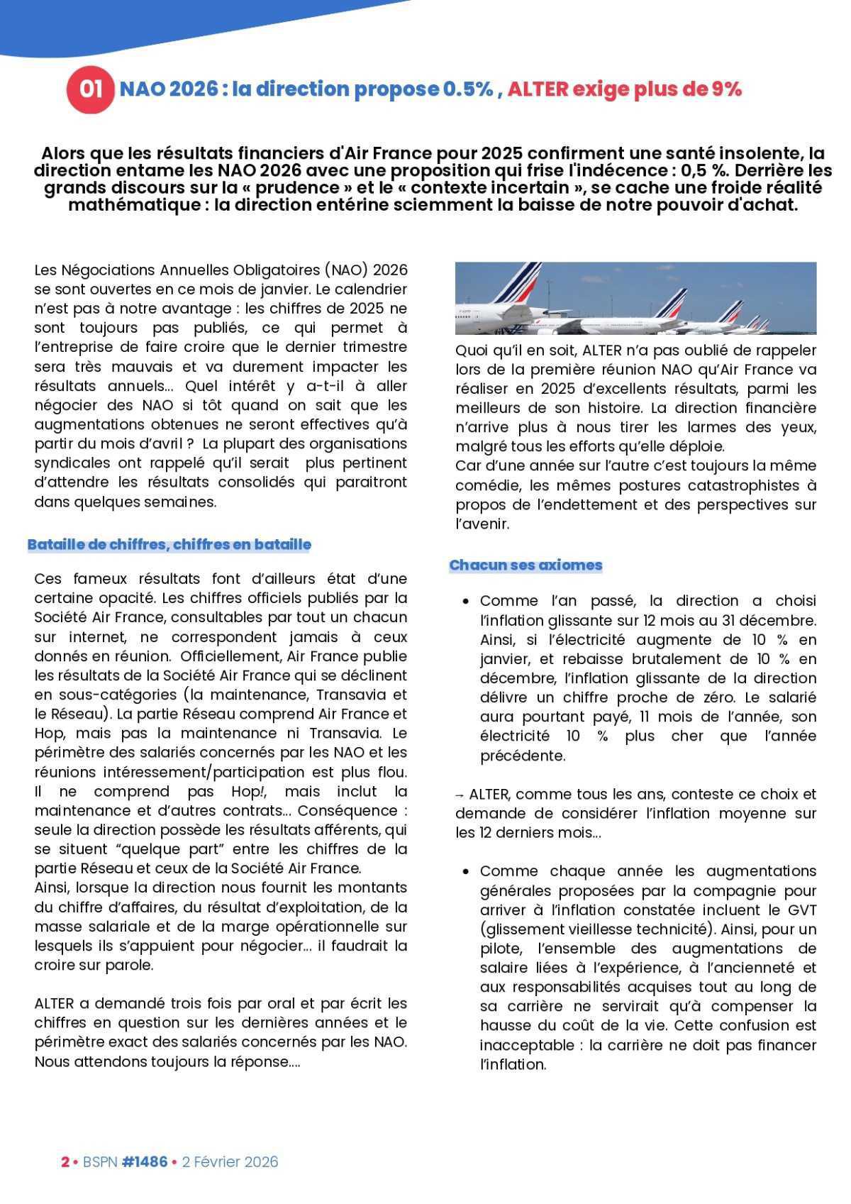 ALTER // Bulletin Syndical du Personnel Naviguant # 1486