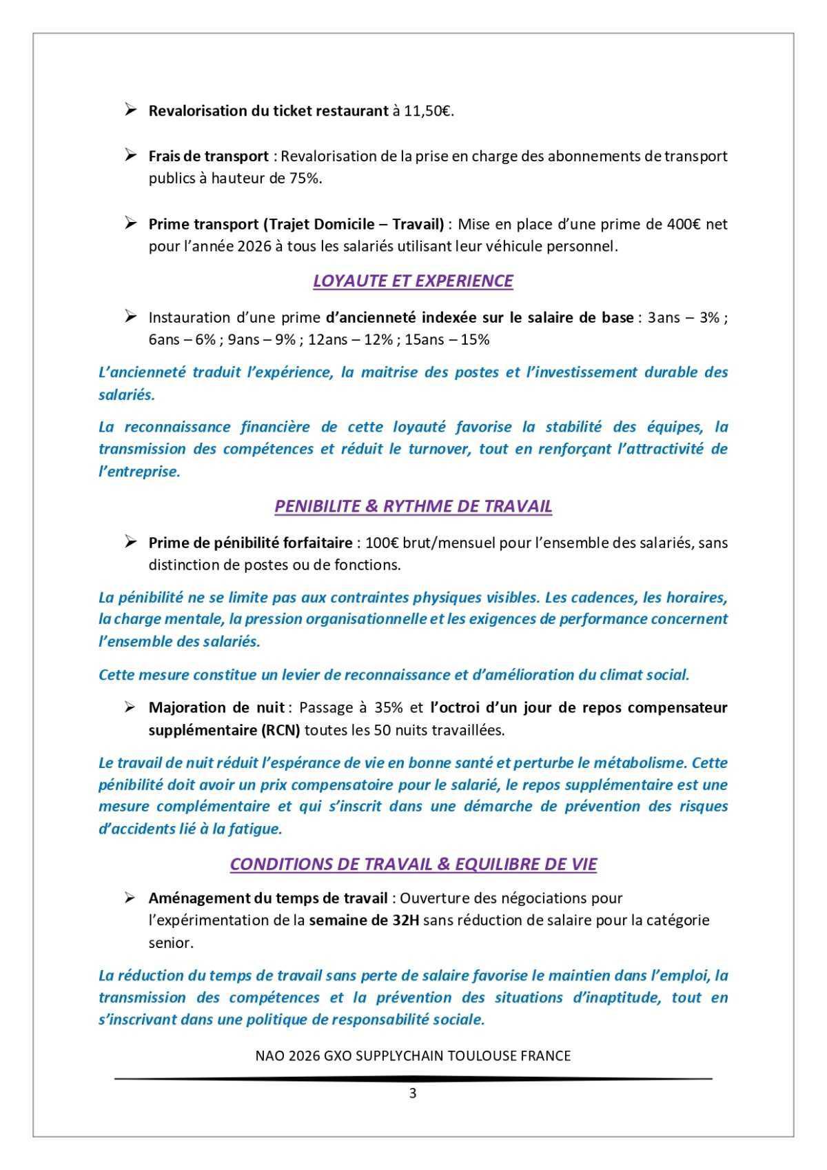 NAO 2026 à GXO Toulouse : des revendications unitaires pour partager les richesses