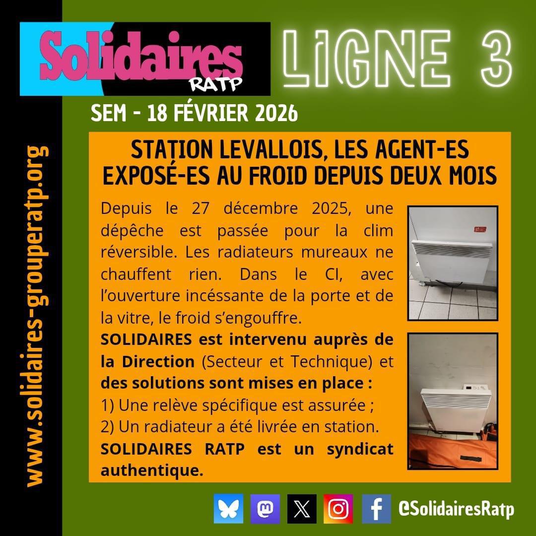 Solidaires RATP // à Levallois, il ne fait plus froid !