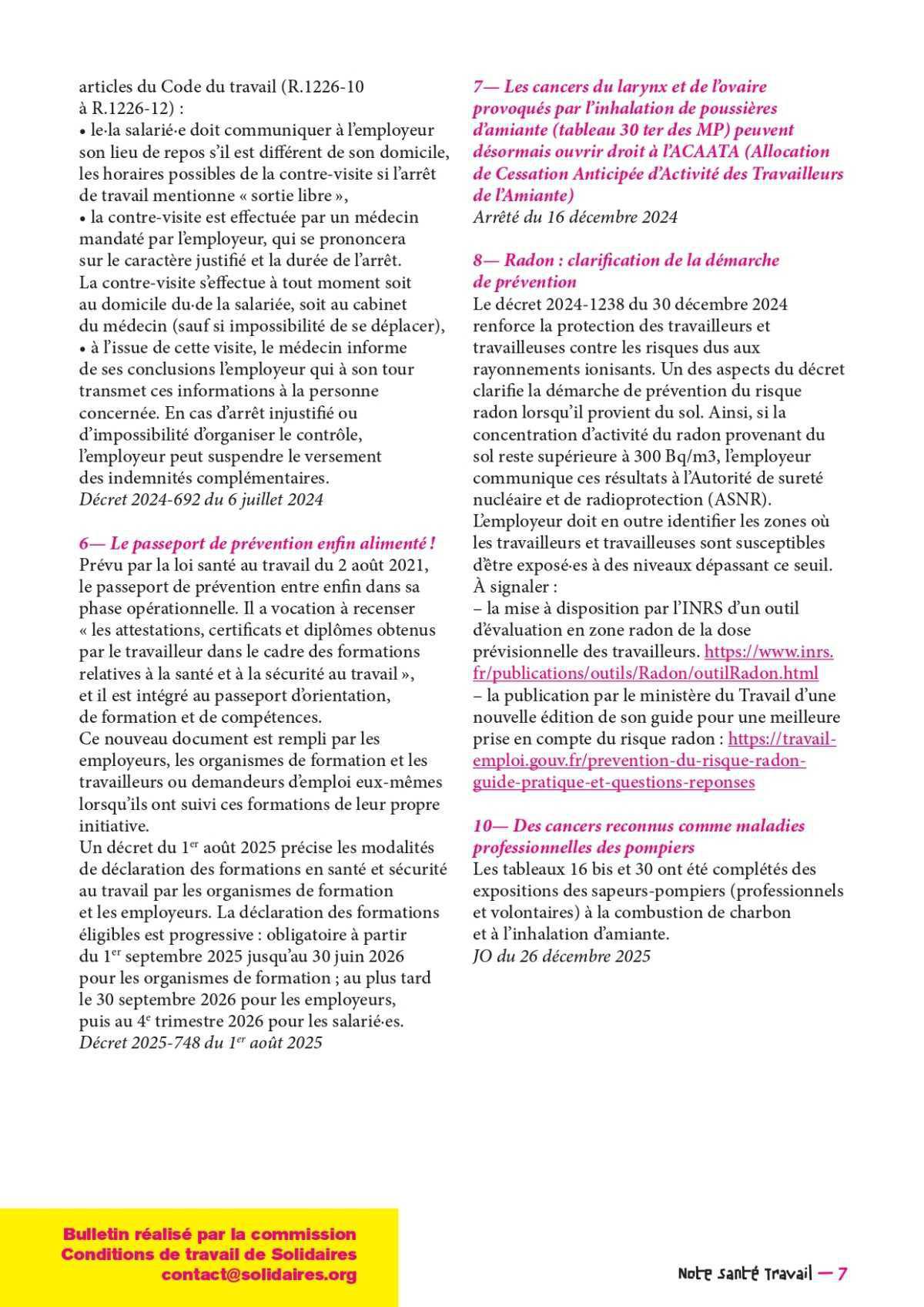 Solidaires Jurisprudences // L'Actu Santé-Travail