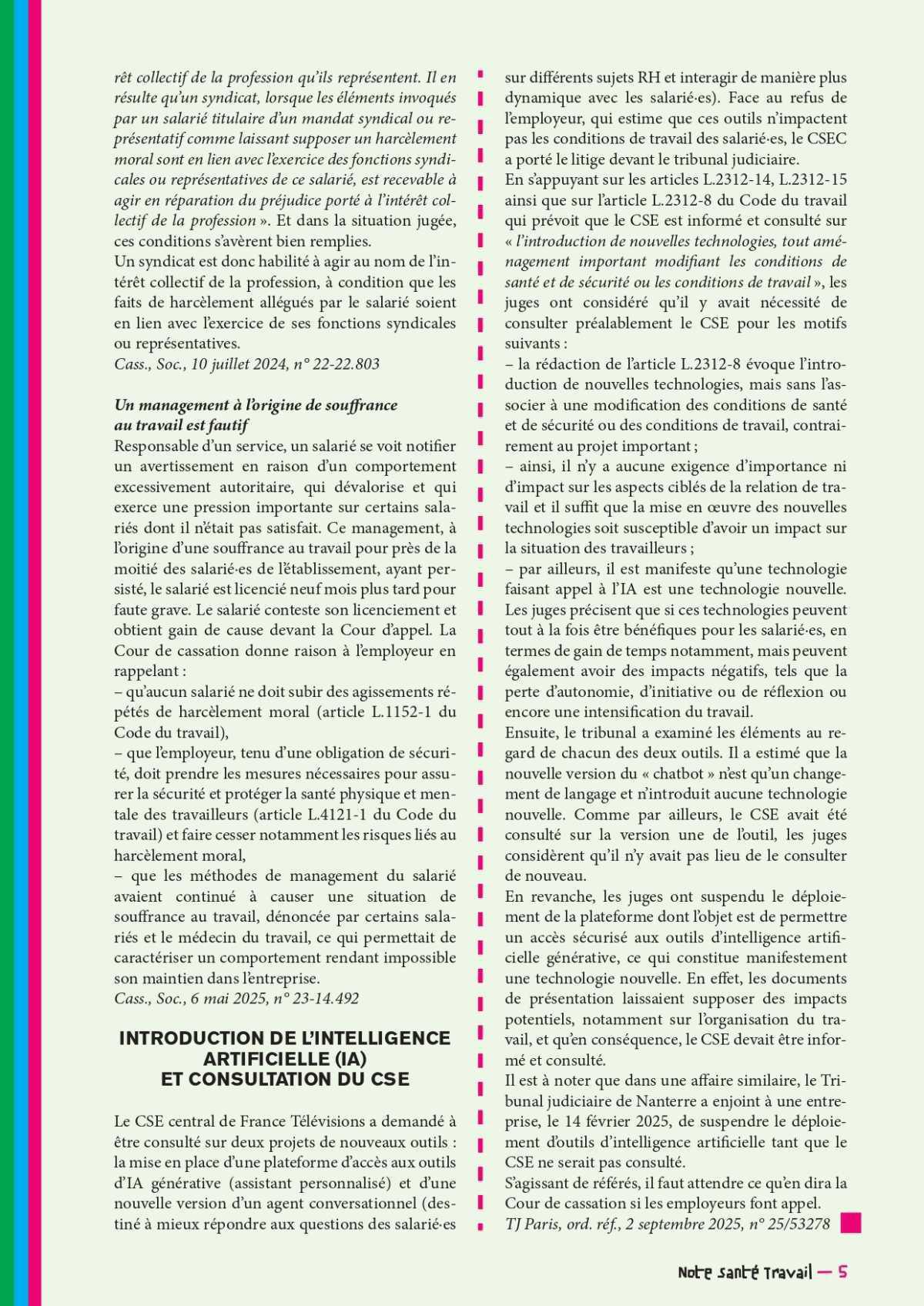 Solidaires Jurisprudences // L'Actu Santé-Travail