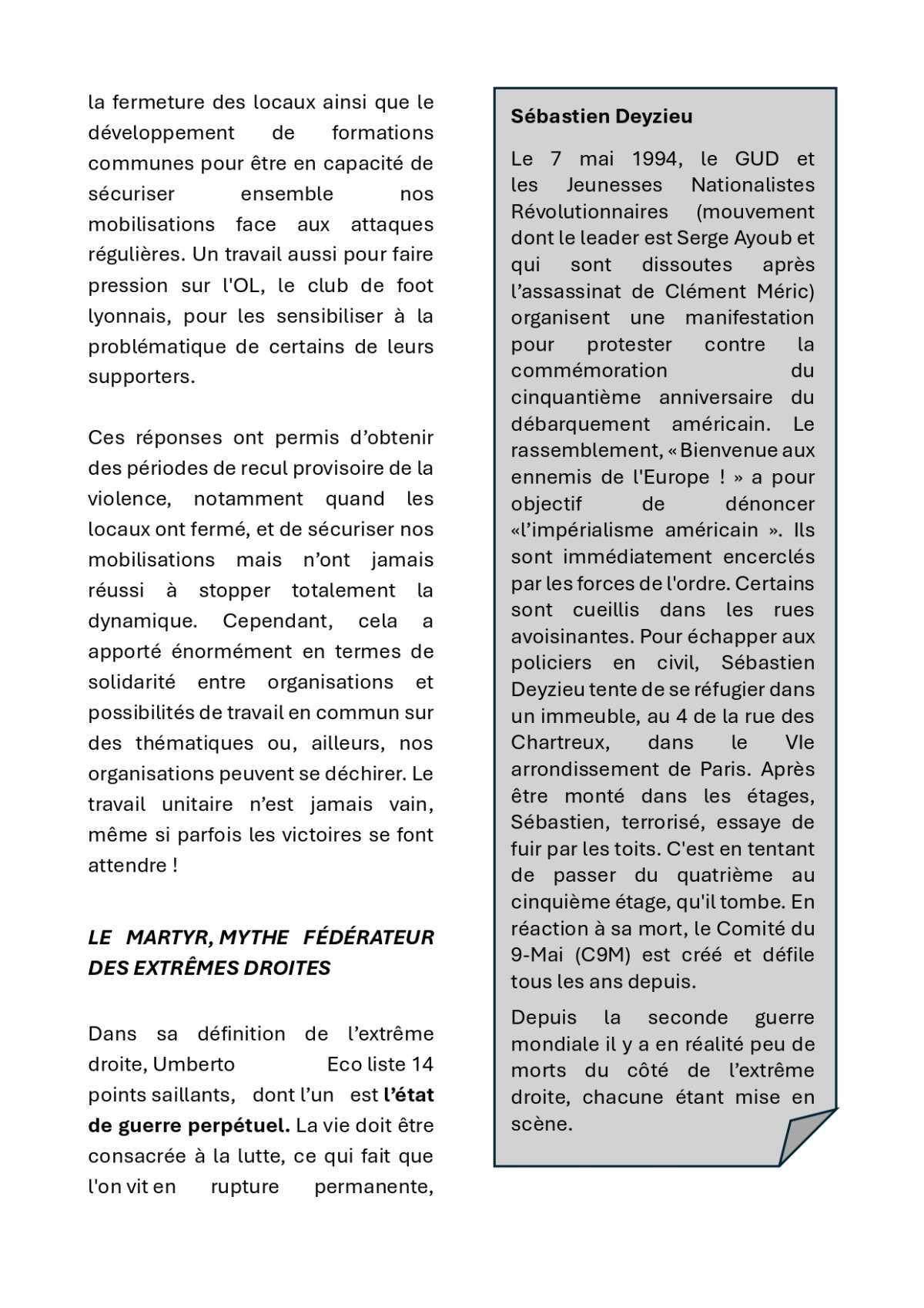VISA // L'antifascisme, une nécessité face aux violences de l'extrême-droite
